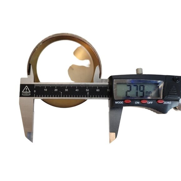 Handcrafted Vintage Brass & Copper Bangle Elephant & Flower Bangle Bracelet Wid - Picture 4 of 9